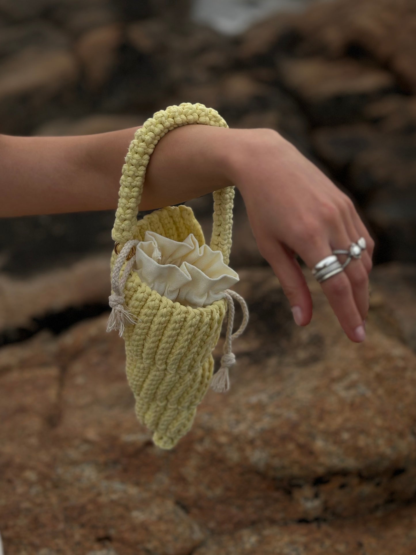 "Spiral of the Sea" Seashell bag