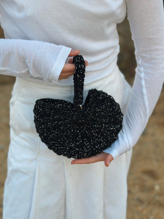 "Black coast" seashell bag